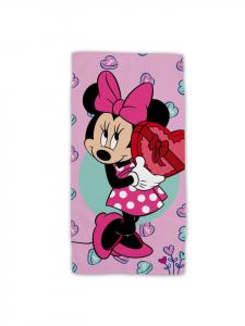 Disney Minnie Mouse Хлопковое пляжное полотенце, махровое банное полотенце с высококачественным принтом, 70x140 см, многоцветное