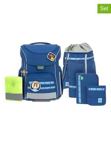 Lässig Набор из 8 школьных сумок «Slim Unique» синего цвета