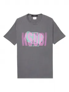 Футболка Deranced Kash с графичным принтом Ksubi, серый