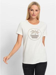 Рубашка с короткими рукавами в цвете экрю-тауп Heine