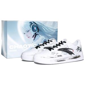 ANTA Мужские расслабленные противоскользящие износостойкие низкие скейтерские кроссовки бело-черные, цвет White Black