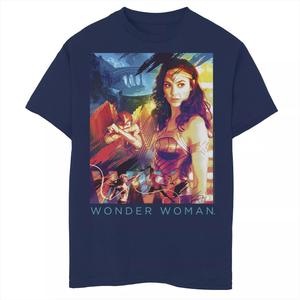 Футболка с плакатом и графическим рисунком «Чудо-женщина 84» для мальчиков 8–20 лет DC Comics