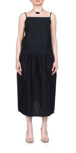 Платье-халтер со сборками, черное Deiji Studios, черный