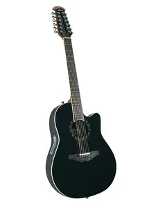 Ovation Balladeer AX акустико-электрогитара с 12 струнами - черная