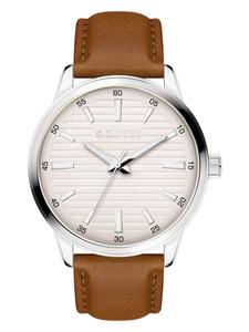 s.Oliver Аналоговые часы в коричневом цвете