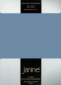 Простыня на резинке Janine Jersey 5002 Elastic, джинсово-синяя, 200x200 см Original Janine