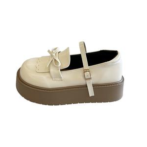 WUJI Платформенные туфли Мэри Джейн 5 см женские экрю, цвет Ecru