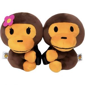 Плюшевый кулон с мультяшной обезьянкой высотой 15см A BATHING APE, коричневый