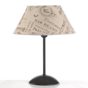 Настольная лампа ONLI Maida, хлопковая ткань / утюг - 1 пламя