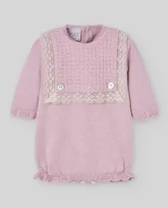 Комбинезончик для младенца с вышивкой, коллекция Пасха PAZ Rodríguez, светло-розовый