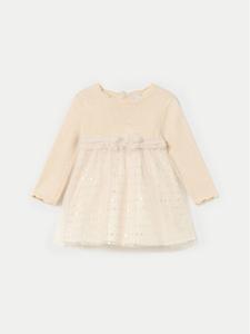 Элегантное платье обычного кроя Mayoral, бежевый