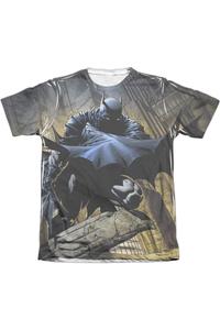 Футболка с коротким рукавом Batman In Shadow для взрослых из полиэстера/хлопка Gildan, белый