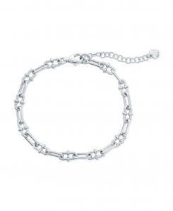 Браслет из стерлингового серебра в виде скрепки Simona, Silver