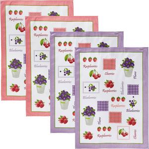 Кухонное полотенце Erwin Müller 4er-Pack, красный - текстиль - 50 x 1 x 70 см