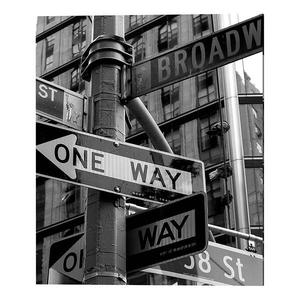 Металлическая картина Any Image Crowded Street Sign Manhattan