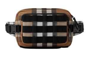 Burberry Кожаный поясной рюкзак Regular мужской березовый коричневый