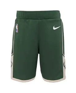 Детские шорты-реплика Milwaukee Bucks Icon, цвет hunter green Nike