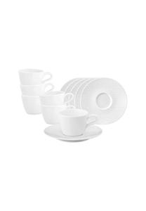 Белые кофейные чашки с блюдцами Life Fashion 90 мл набор 6 шт Life Seltmann Weiden