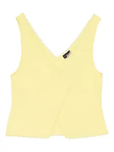 Топ с V-образным вырезом Callipygian, желтый