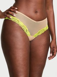 Трусики-Слипы с высокой посадкой и кружевной отделкой Very Sexy, mesh praline