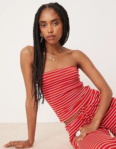 Длинное бандо ASOS DESIGN в красную полоску — часть комплекта