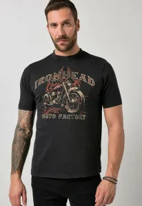 Футболка с коротким рукавом и принтом в винтажном стиле. Jp1880, Black