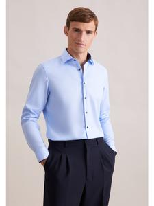 Рубашка делового кроя среднего синего цвета Seidensticker