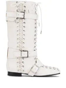 Ботинки на шнуровке GANNI, белый