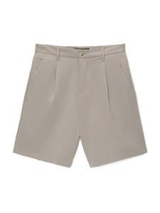 Брюки свободного кроя со складкой спереди Pull&Bear, серо-коричневый