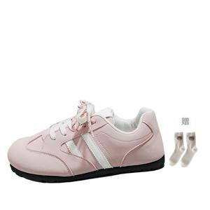 Женские нескользящие низкие кроссовки для скейтбординга Coverage BINGO DUCK, Pink+Comes With Socks