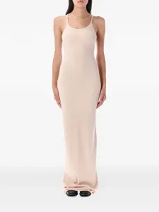 Платье макси в рубчик Eterne, розовый