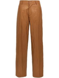 Брюки телесного цвета с эффектом кожи Nude, коричневый