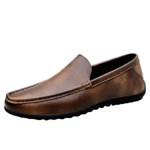 Комфортные повседневные универсальные мужские туфли нишевая модная роскошь Gommino лоферы мужские H2, коричневый