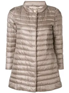 Стеганое пальто Herno, серый