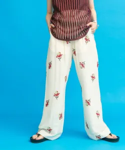 Удобные брюки с вышивкой Kbf, цвет Ivory