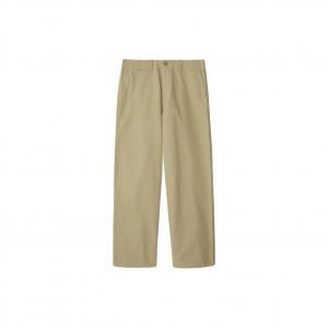 Прямые хлопковые чиносы Burberry, бежевый