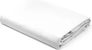 Простыня на резинке, хлопковый сатин, высокое качество, 100% хлопок, 200х220 см, белая Detexpol