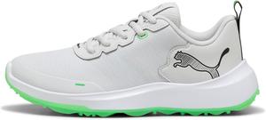 Детские гольф-кроссовки PUMA унисекс, белый/зеленый/серый