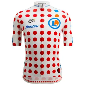 Джерси Santini Tour De France Polka Dot 2025 short sleeve, белый
