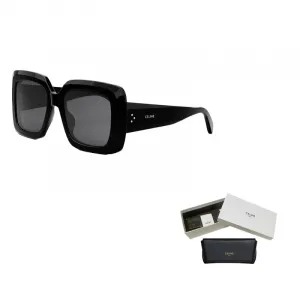 CELINE Ацетатные квадратные солнцезащитные очки унисекс черные