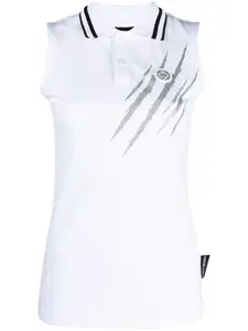 Рубашка поло без рукавов Plein Sport, белый