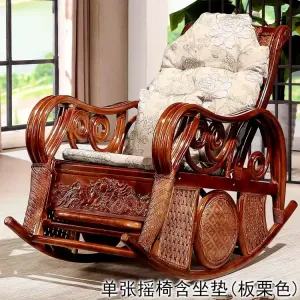 Fantasy Кресло-качалка из ротанга с подушкой, цвет chestnut
