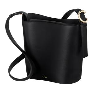 Cartier Пантера Кожаная Сумка Через Плечо Маленький Размер Женская Черная