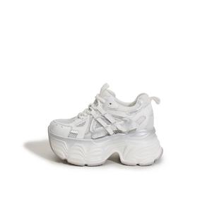 Milan love song Дышащие легкие кроссовки, увеличивающие рост, низкие, массивные, женские, белые