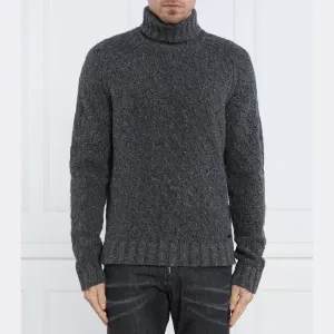 Водолазка стандартного кроя из шерсти коня Hugo, черный