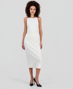 Женская юбка миди с косами, надеваемая через голову Anne Klein, White Dove