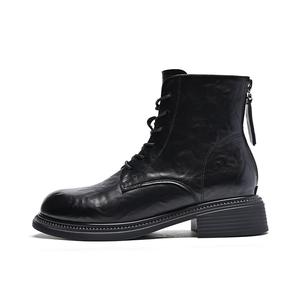 Короткие ботинки Martin 4 см женские ZHR, Black[Fleece-Lined Thermal]