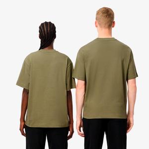 Мужская футболка LACOSTE из синели с логотипом крокодила, свободного кроя