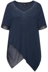 Блуза Ulla Popken, темно-синий