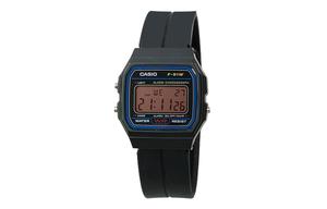 CASIO Кварцевые часы Retrofit Series с силиконовым ремешком, мужские часы с черным циферблатом
